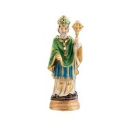 DRW Figurine Saint Patrick Résine Peinte à la Main 12 cm
