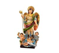 DRW Figurine Saint Raphaël Archange de la santé et de la guérison Physique et spirituelle en résine Peinte à la Main 6 x 4 x 10 cm