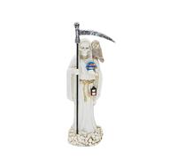 DRW Figurine Sainte Mort Blanche Résine Peinte à la Main 20 cm