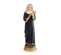 DRW Figurine Sainte Rita de Casia patronne des Causes impossibles et des Femmes battues en résine Peinte à la Main 22 cm