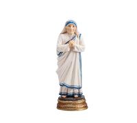 DRW Figurine Sainte Thérèse de Calcutta fondatrice des Missionnaires de la Charité et Sainte des Pauvres en résine Peinte à la Main 4 x 4 x 10 cm