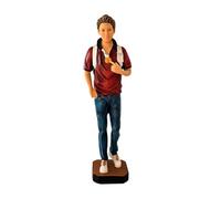 DRW Figurine San Carlo Acutis en résine Peinte à la Main 20 cm