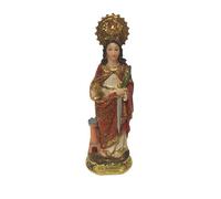 DRW Figurine Santa Barbara en résine Peinte à la Main 3 x 3 x 13 cm