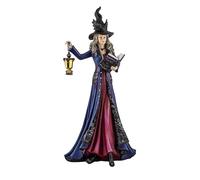 DRW Figurine sorcière avec Un candil et Un Livre en résine Peinte à la Main de 60 cm