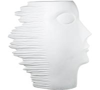 DRW Figurine Vase Simple Face en résine Blanche 25 x 98 x 101 cm