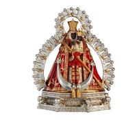 DRW Figurine Vierge à la Tête Rouge en Résine Peinte à la Main 60 cm