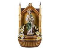 DRW Fontaine de Saint Judas Thadeo Patron des Causes Difficiles et désespérées en résine Peinte à la Main de 50 cm