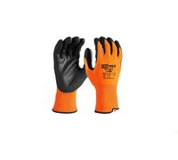 DRW Gants de travail en nitrile sans couture Grip 13 Orange Noir 12 jeux Taille S