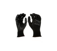 DRW Gants de travail nitrile sans couture 4121X grip 13 noirs 12 jeux Taille L