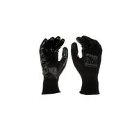 DRW Gants de travail nitrile sans couture 4121X Grip 13 noirs 12 jeux Taille XL