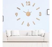 DRW Horloge Murale adhésive en Caoutchouc EVA Max. 60 cm en doré 60 x 2 x 60 cm