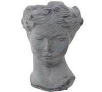 DRW Jarron Buste de Table en céramique dans Les Tons Gris 20x28cm