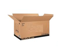 DRW Lot de 12 boîtes en carton américain Canal simple 31 x 20 x 15 cm