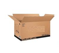 DRW Lot de 12 boîtes en carton américain Canal simple 60 x 40 x 40 cm