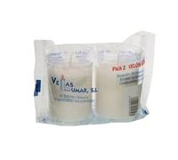 DRW Lot de 12 bougies blanches transparentes d'une durée de 36 heures