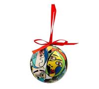 DRW Lot de 12 Boules de Noël Modernes Cubisme Ø 7,5 cm