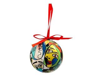 DRW Lot de 12 Boules de Noël Modernes Cubisme Ø 7,5 cm