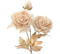 DRW Lot de 12 Branches dorées avec Fleurs artificielles en polyuréthane Rose 65 x 25 x 25 cm