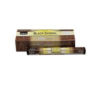 DRW Lot de 120 bâtons d'encens Senteur Bois de Santal Noir Tige 25 cm + Tampon Saint Pancrace