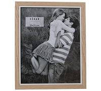 DRW Lot de 2 cadres photo photo 20 x 25 cm en bois dm et papier naturel 23,6 x 28,6 x 1,5 cm