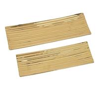 DRW Lot de 2 centres rectangulaires en céramique en Or 47 x 16 et 40 x 13 cm