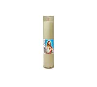 DRW Lot de 24 Bougies Blanches Transparentes Sacré-Cœur de Jésus 27 cm Voile votif liturgique Cimetière et églises