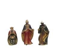 DRW Lot de 3 Rois Mages en résine de 17 cm de Haut
