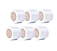 DRW Lot de 6 rubans de tuyauterie anti-fuites Renfort et fixation Blanc 48 mm x 12 m