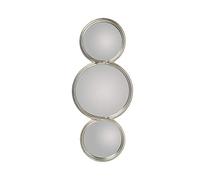 DRW Miroir Mural en métal argenté 26 x 2 x 64 cm, INT. 2 x 16,5 cm et 1 x 23 cm