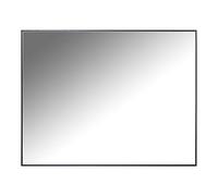 DRW Miroir Mural rectangulaire en Bois MDF Noir Mat 90 x 4 x 70 cm
