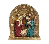 DRW Mystère Classique 1 pièce dorée avec Portail de Petits Anges en résine Peinte à la Main 25 x 12 x 46 cm