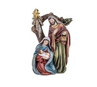 DRW Mystère Classique 1 pièce Maria avec Enfant en résine et étoile d'Orient Peinte à la Main 23 cm