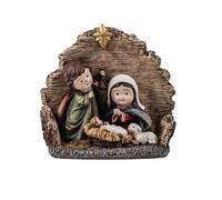 DRW Mystère Enfant Naissance avec Portail avec étoile en résine Peinte à la Main 12 x 8 x 12 cm