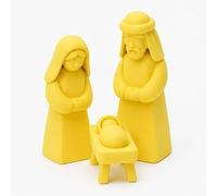 DRW Mystère Naissance 3 pièces Jaune Fabriqué en PLA 4 x 4 x 15 cm