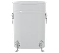 DRW Parapluie Ovale en métal avec Pieds Blancs 29 x 16 x 42 cm