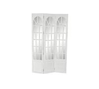 DRW Paravent avec poignée Miroir fenêtre 112 x 2 x 183 cm Blanc
