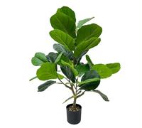 DRW Plante Artificielle de ficus lyrata en PU Vert 20 x 20 x 90 cm