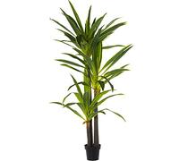 DRW Plante Artificielle d'une Dracaena PU en Vert 190x25x25 cm