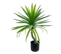 DRW Plante Artificielle Yucca en PU Vert 20 x 20 x 70 cm