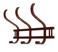 DRW Porte-manteau mural en bois 3 boutons Dimensions 45 x 31 x 21 cm