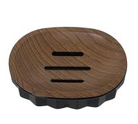 DRW Porte-Savon de Bain Acrylique en Noir 3 x 12,5 x 9 cm