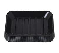 DRW Porte-Savon de Bain Acrylique Noir 2,5 x 13 x 9 cm