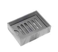 DRW Porte-Savon de Salle de Bain en Acrylique et métal Finition marbre 12 x 9 x 3,5 cm