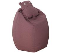 DRW Pouf Souple Hippopotame Polyester Rose 58 x 58 x 65 cm