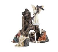 DRW Représentation de Jésus priant dans Le Jardin de Gethsémani en résine Peinte à la Main de 21 cm