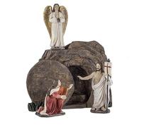 DRW Représentation de la résurrection de Jésus en résine Peinte à la Main de 17 cm