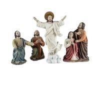 DRW Représentation de l'ascence de Jésus en résine Peinte à la Main de 14 cm