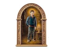 DRW San Carlo Acutis Plaque en bois à suspendre au mur ou sur une table 11 x 2 x 15 cm