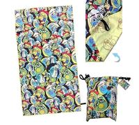 DRW Serviette en Microfibre à Visages Modernes Roses avec Sac 80 x 1 x 160 cm