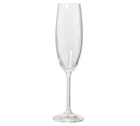 DRW Set de Six Verres à Champagne en Verre de Bohême 230ml en Transparent 24x5x5 cm